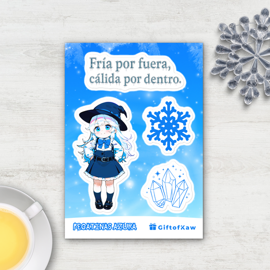 Lámina de Pegatinas Invernales Azura